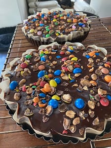 Brownie nutella ganache