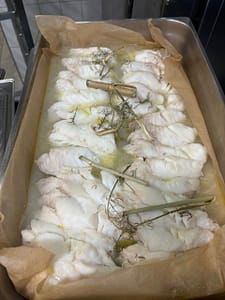 Dos de cabillaud cuit 72"